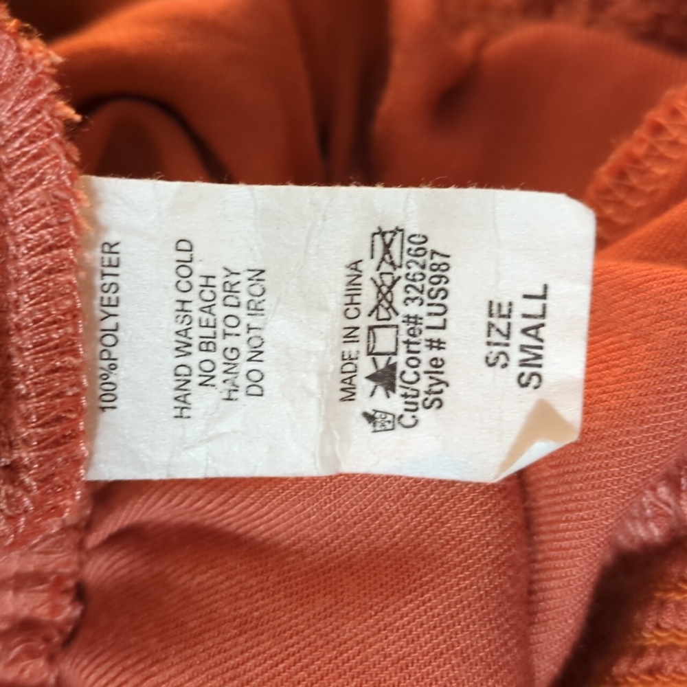 Etiquette Romper size S color dark orange - Picture 6 of 6